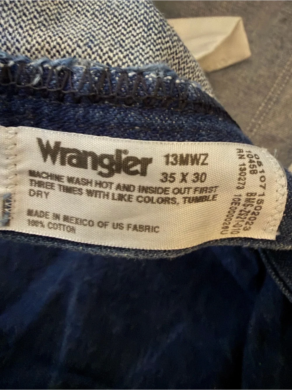 Wrangler Men's Navy Blue Corduroy Pants - Straight Leg